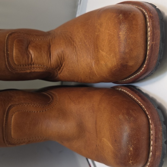 Frye Campus Work Brown 14"tall Heeled Boots with Sherpa Lining 9M - Picture 16 of 16